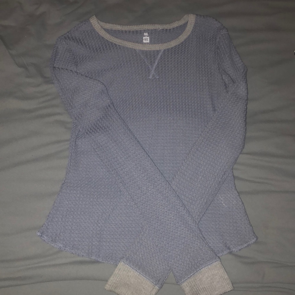 Blue long sleeve top